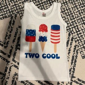 “two cool” 2nd birthday tank